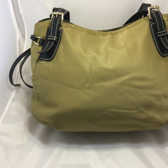 black and tan nylon Dooney and Bourke purse - Picture 4 of 8